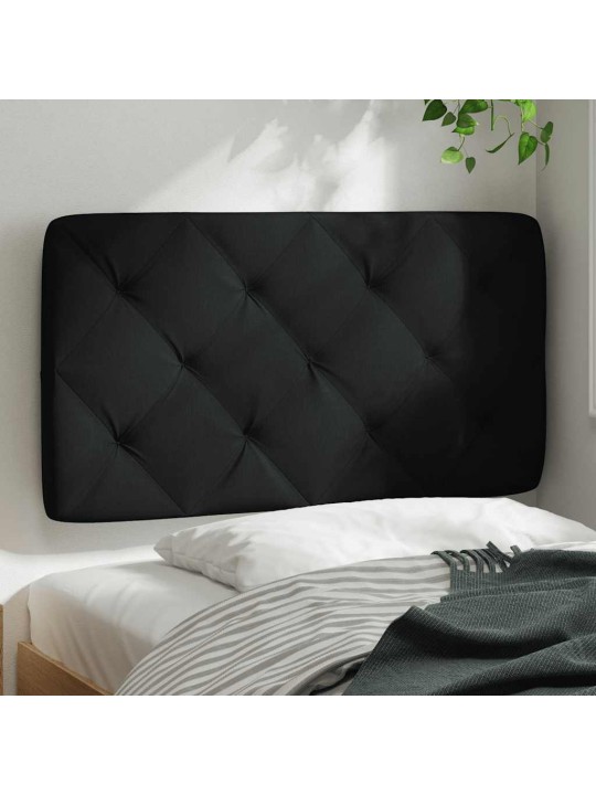 Polštář na čelo postele černý 90 cm textil