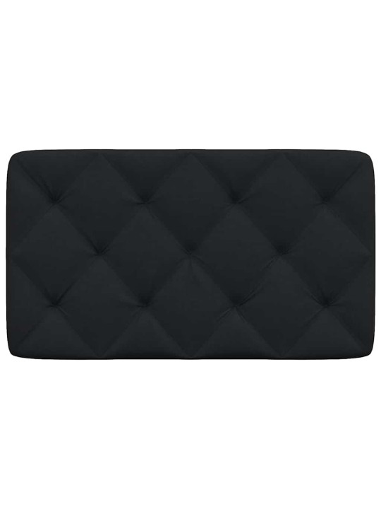 Polštář na čelo postele černý 90 cm textil