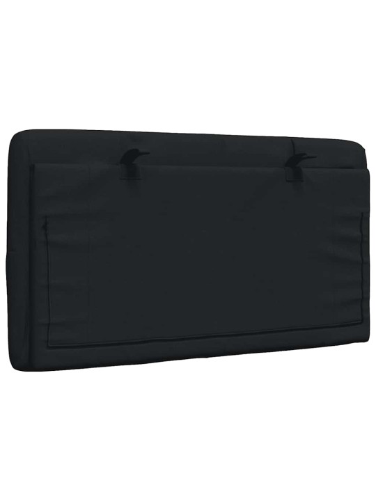 Polštář na čelo postele černý 90 cm textil