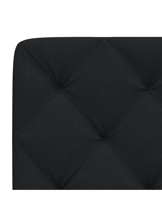 Polštář na čelo postele černý 90 cm textil
