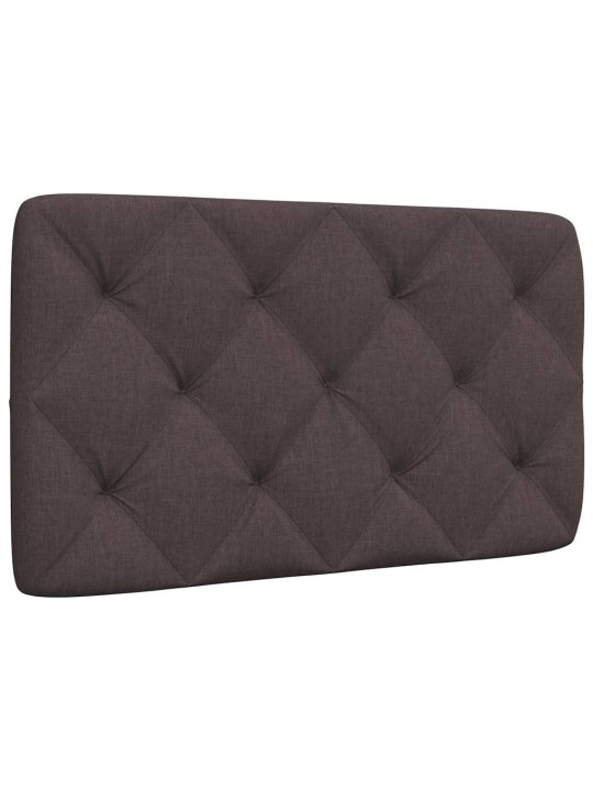 Polštář na čelo postele tmavě hnědý 90 cm textil