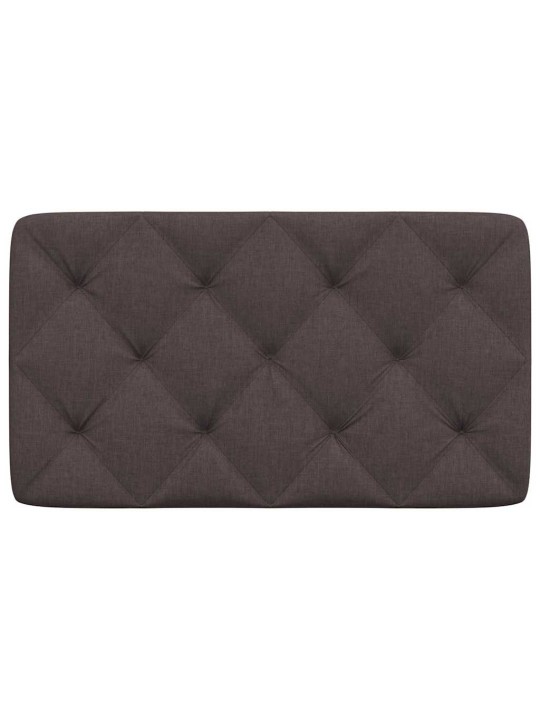 Polštář na čelo postele tmavě hnědý 90 cm textil