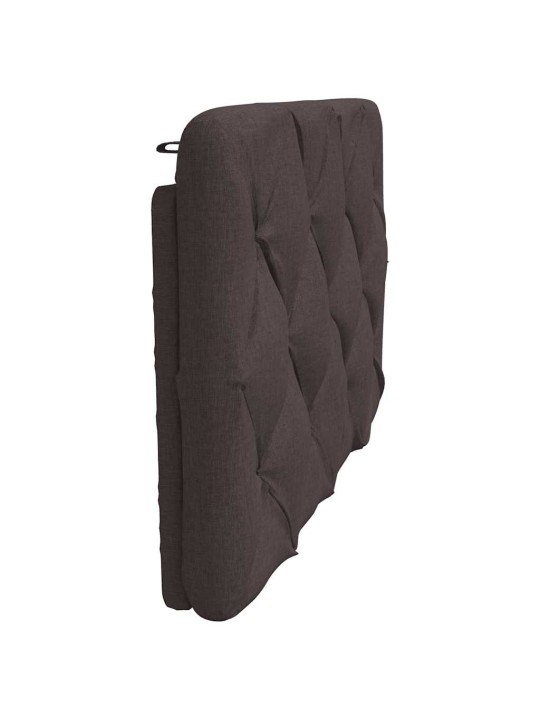 Polštář na čelo postele tmavě hnědý 90 cm textil