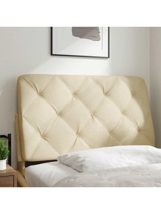 Polštář na čelo postele krémový 90 cm textil