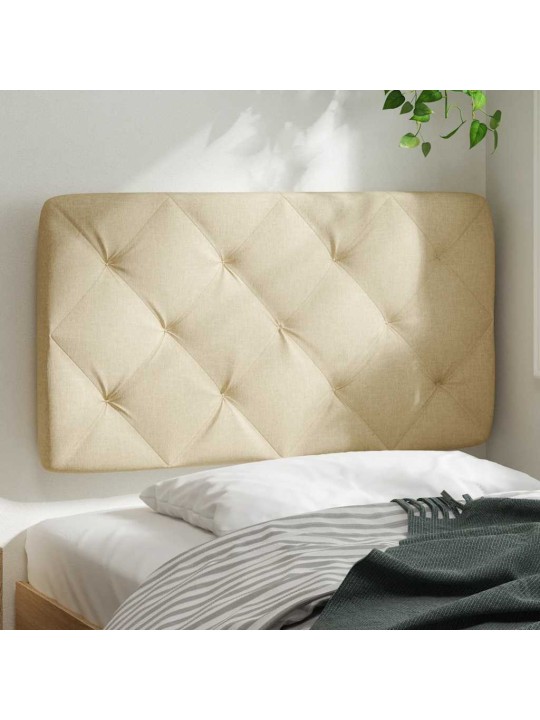Polštář na čelo postele krémový 90 cm textil