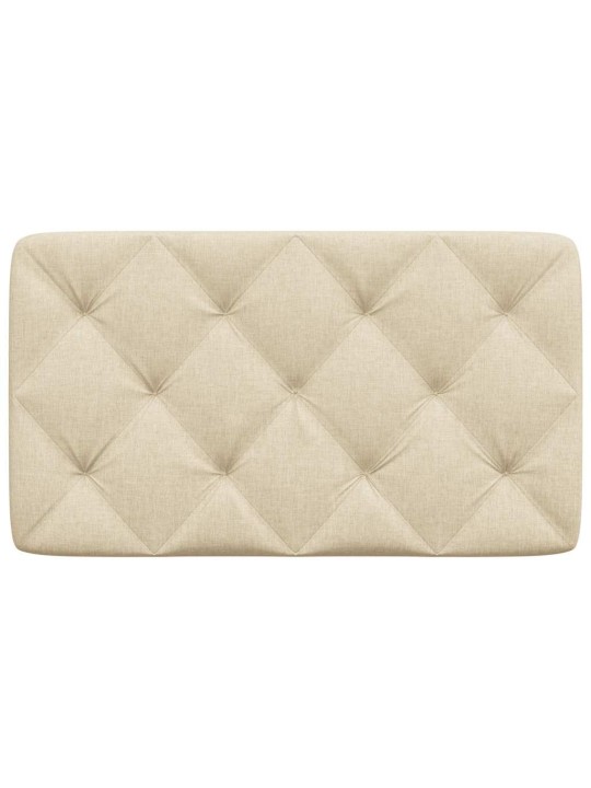 Polštář na čelo postele krémový 90 cm textil