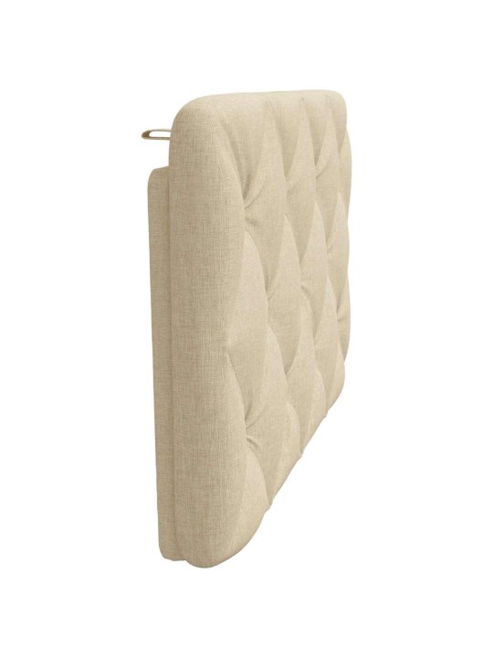 Polštář na čelo postele krémový 90 cm textil