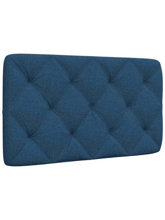 Polštář na čelo postele modrý 90 cm textil