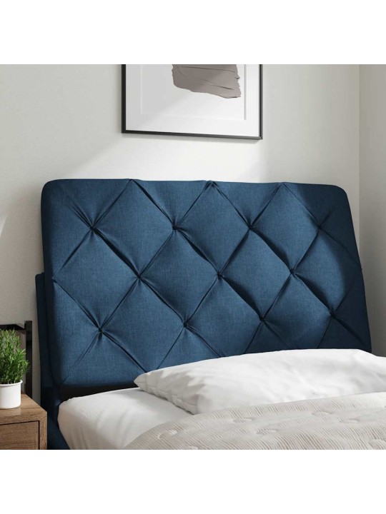 Polštář na čelo postele modrý 90 cm textil