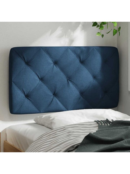 Polštář na čelo postele modrý 90 cm textil
