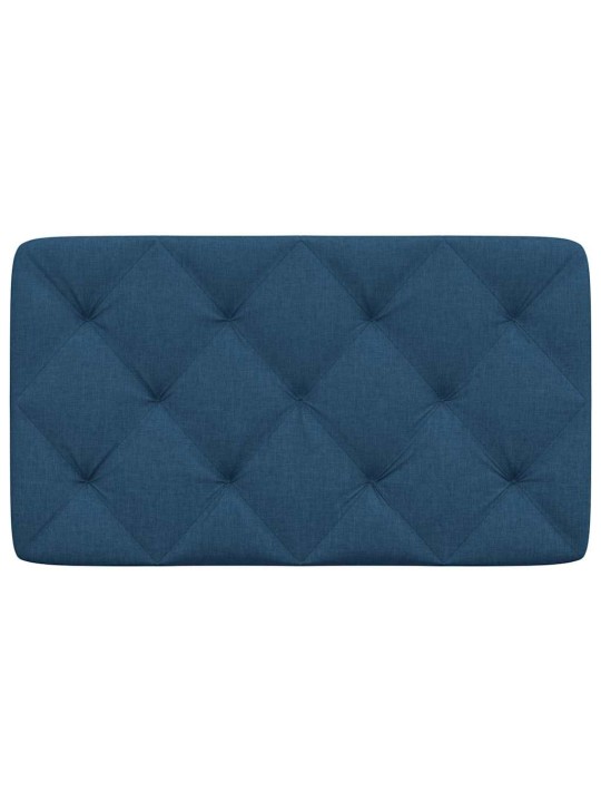 Polštář na čelo postele modrý 90 cm textil