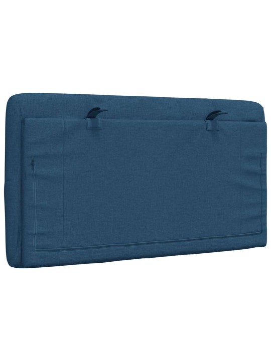 Polštář na čelo postele modrý 90 cm textil