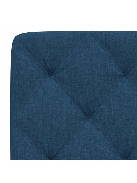 Polštář na čelo postele modrý 90 cm textil