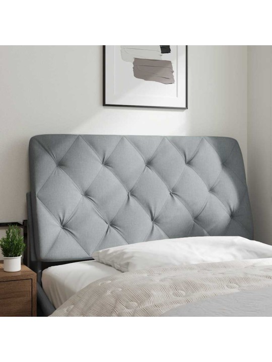 Polštář na čelo postele světle šedý 100 cm textil