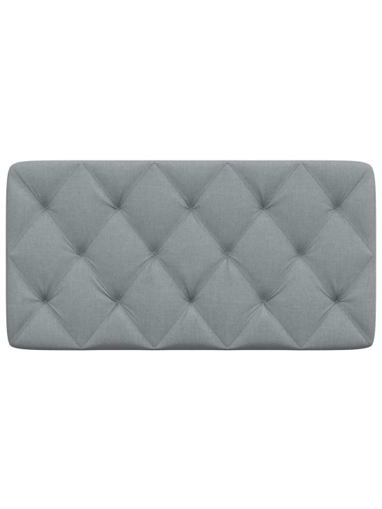 Polštář na čelo postele světle šedý 100 cm textil