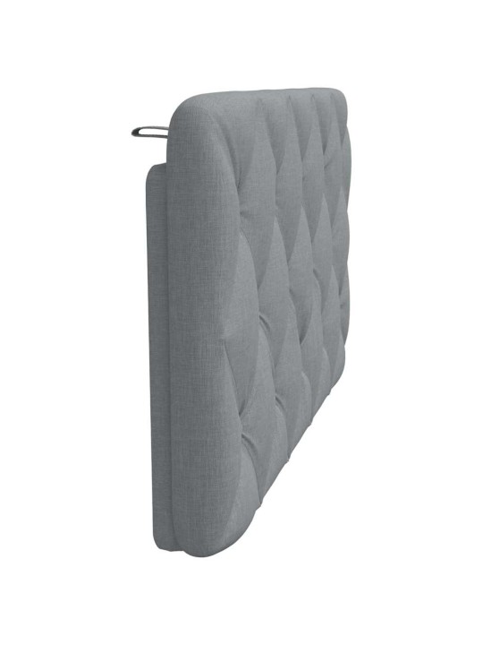 Polštář na čelo postele světle šedý 100 cm textil