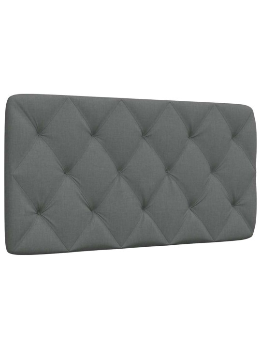 Polštář na čelo postele tmavě šedý 100 cm textil