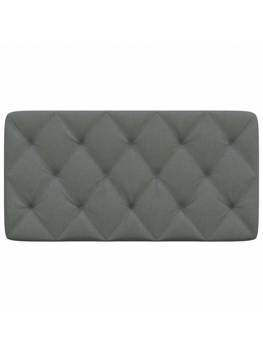 Polštář na čelo postele tmavě šedý 100 cm textil