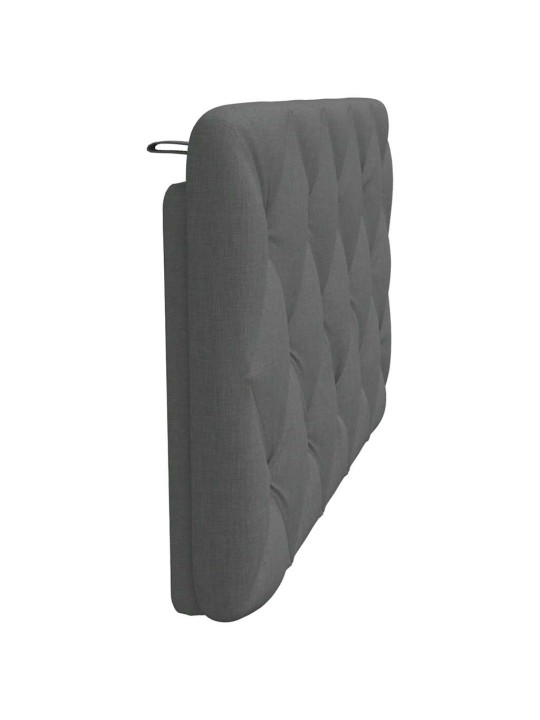 Polštář na čelo postele tmavě šedý 100 cm textil