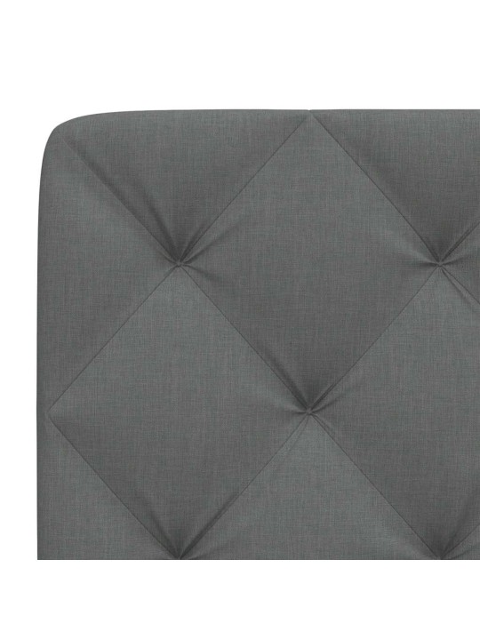 Polštář na čelo postele tmavě šedý 100 cm textil