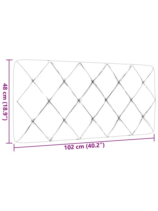Polštář na čelo postele tmavě šedý 100 cm textil