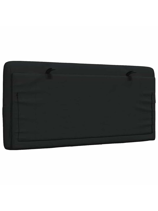 Polštář na čelo postele černý 100 cm textil