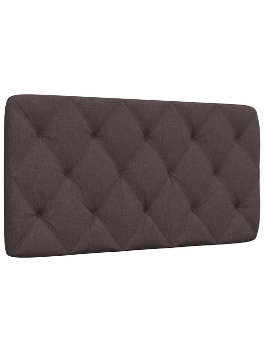 Polštář na čelo postele tmavě hnědý 100 cm textil