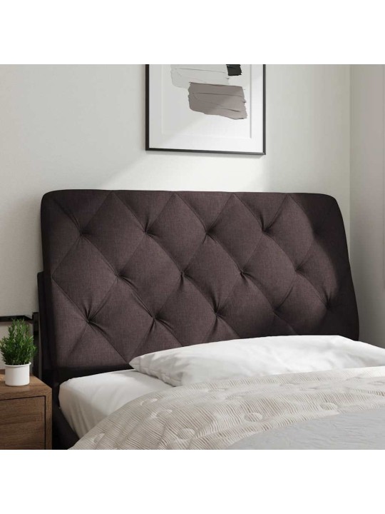 Polštář na čelo postele tmavě hnědý 100 cm textil