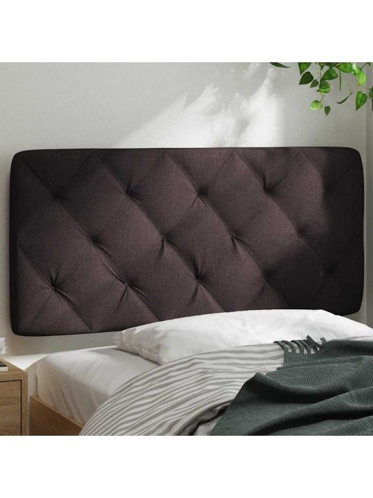 Polštář na čelo postele tmavě hnědý 100 cm textil