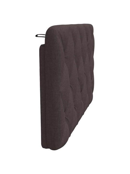 Polštář na čelo postele tmavě hnědý 100 cm textil