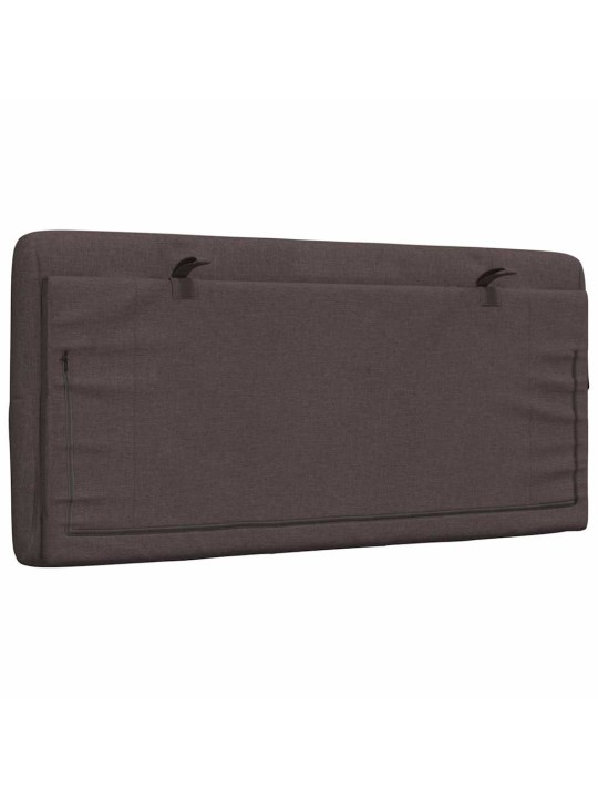 Polštář na čelo postele tmavě hnědý 100 cm textil