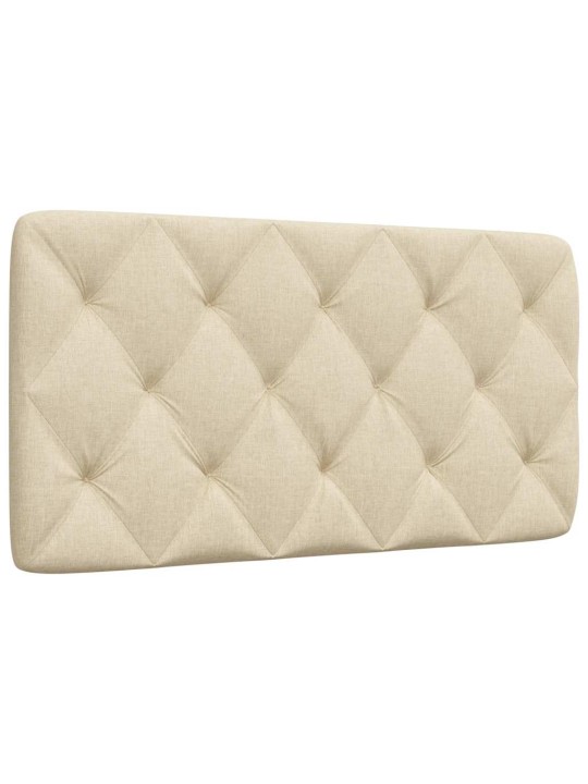 Polštář na čelo postele krémový 100 cm textil