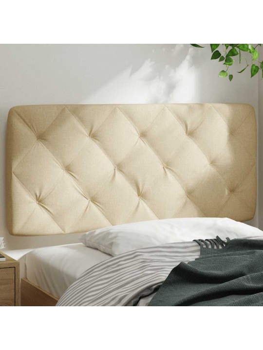 Polštář na čelo postele krémový 100 cm textil