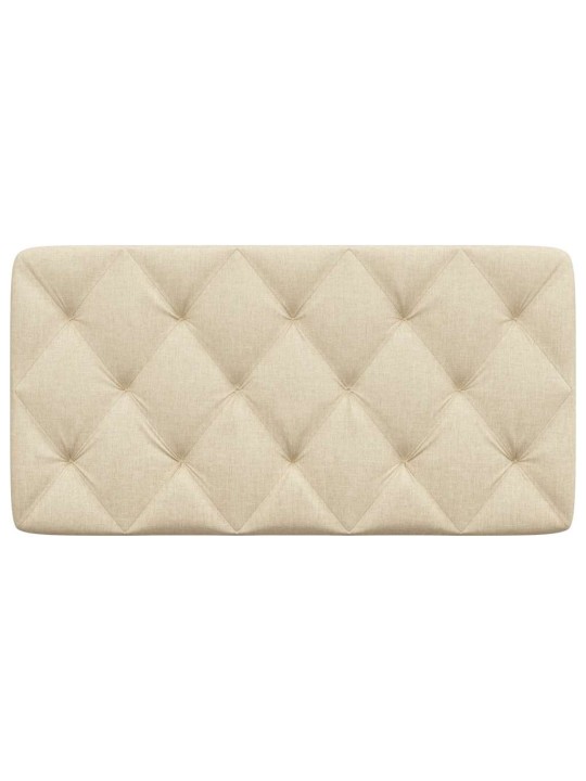 Polštář na čelo postele krémový 100 cm textil