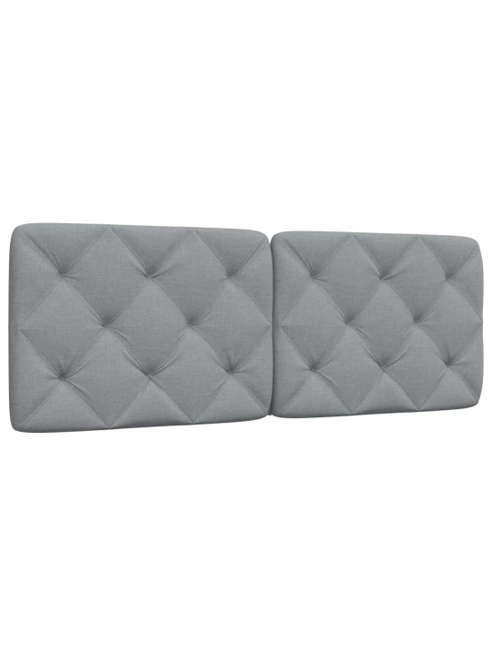 Polštář na čelo postele světle šedý 120 cm textil