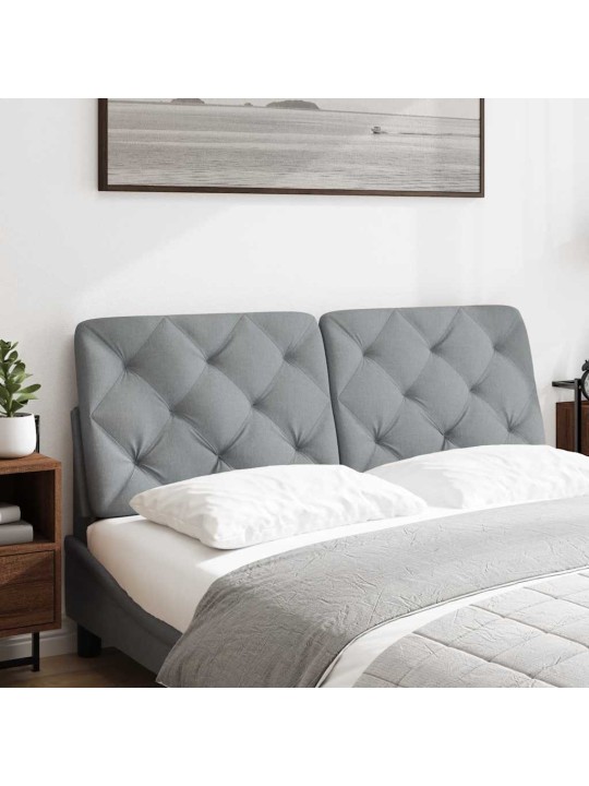 Polštář na čelo postele světle šedý 120 cm textil