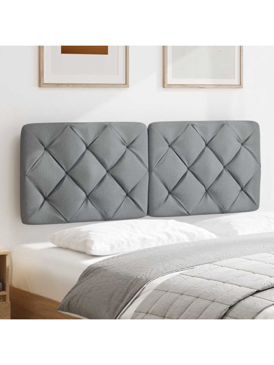 Polštář na čelo postele světle šedý 120 cm textil