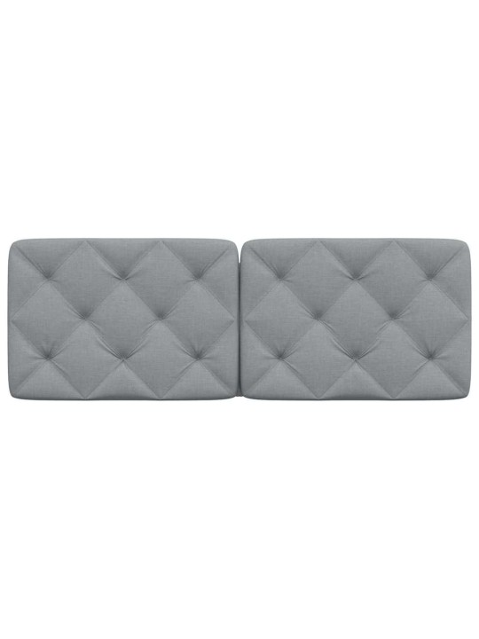 Polštář na čelo postele světle šedý 120 cm textil