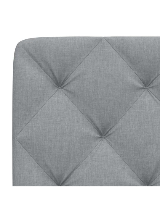 Polštář na čelo postele světle šedý 120 cm textil