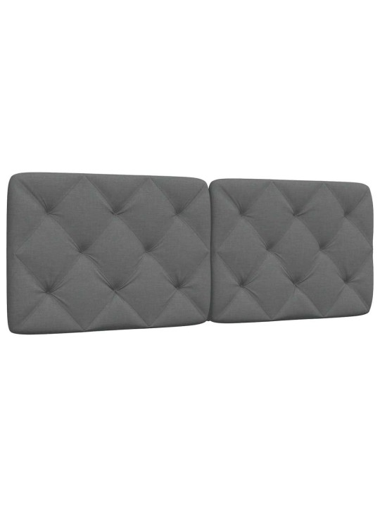 Polštář na čelo postele tmavě šedý 120 cm textil