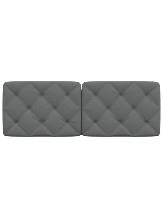 Polštář na čelo postele tmavě šedý 120 cm textil