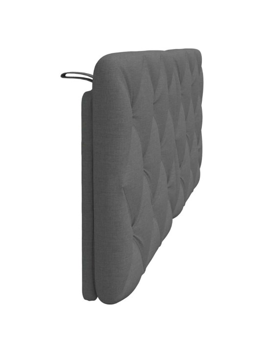 Polštář na čelo postele tmavě šedý 120 cm textil