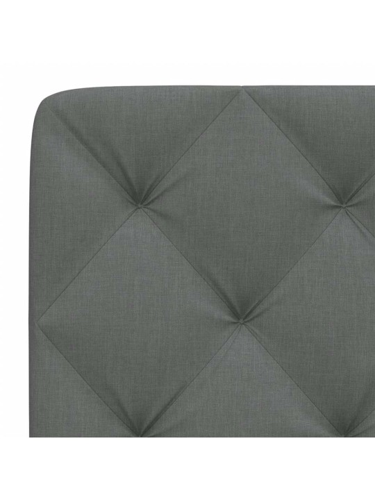 Polštář na čelo postele tmavě šedý 120 cm textil