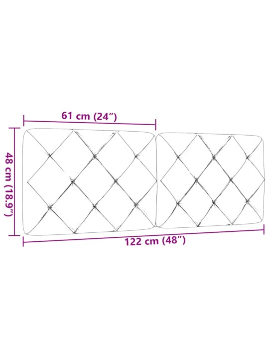 Polštář na čelo postele tmavě šedý 120 cm textil