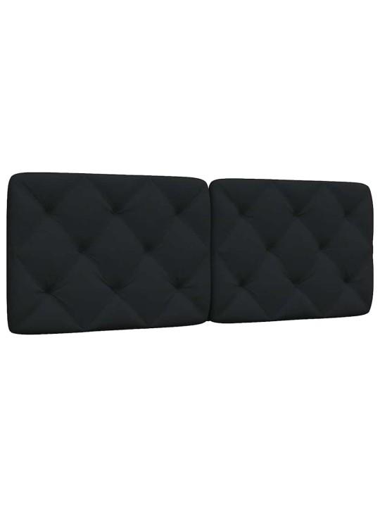 Polštář na čelo postele černý 120 cm textil