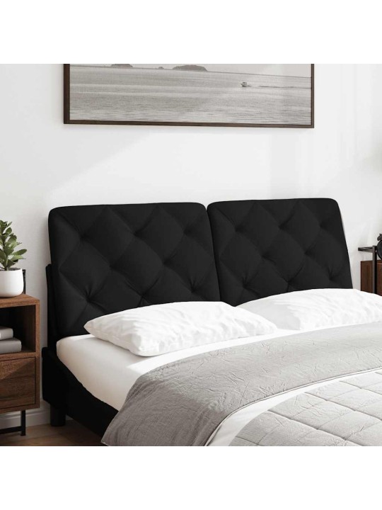 Polštář na čelo postele černý 120 cm textil
