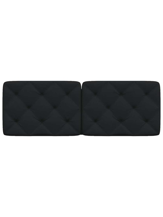 Polštář na čelo postele černý 120 cm textil