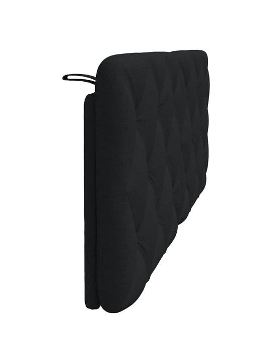 Polštář na čelo postele černý 120 cm textil