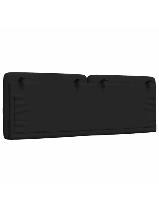 Polštář na čelo postele černý 120 cm textil