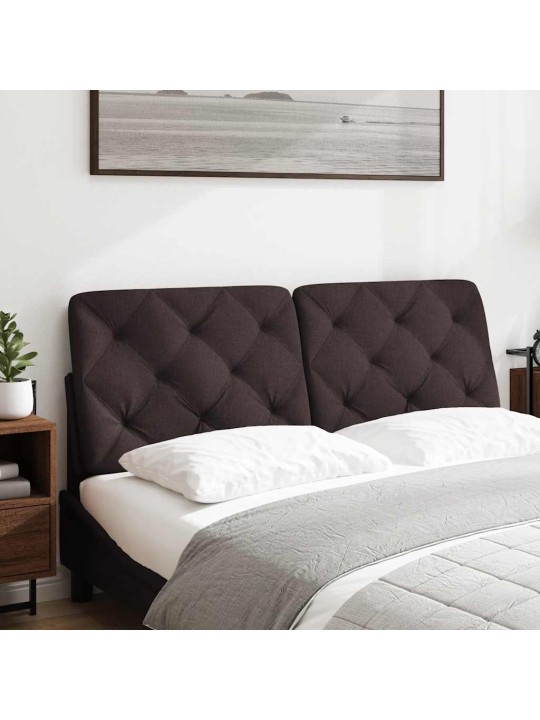 Polštář na čelo postele tmavě hnědý 120 cm textil